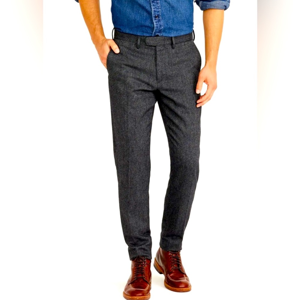J.Crew Bowery Pant in Herringbone Wool